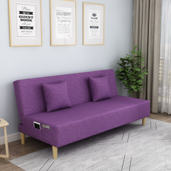 038紫色简易折叠沙发（紫色 沙发）