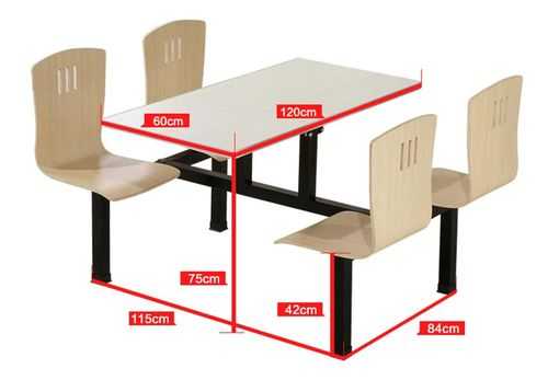 快餐桌椅尺寸是多少（快餐桌椅尺寸是多少寸）