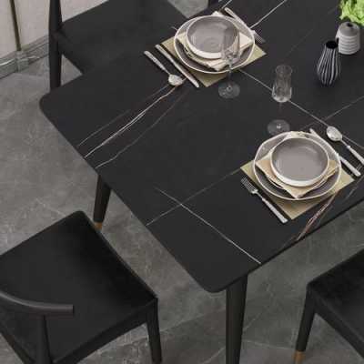 白色大理石餐桌配黑色餐椅（大理石餐桌黑色好看还是白色好看）