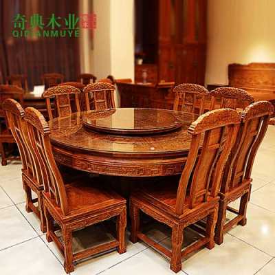 客厅红木餐桌（红木餐桌配什么颜色的桌布图）