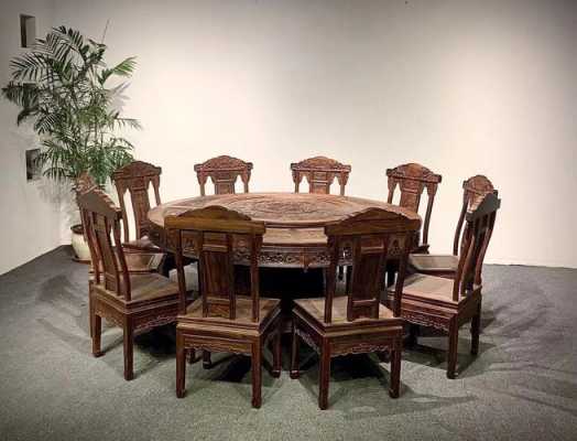东阳红木圆餐桌（东阳红木家具餐桌）
