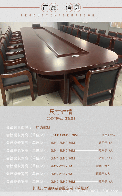 会议室用的桌子尺寸有多大？（会议室办公桌尺寸规格）