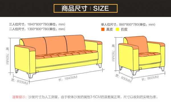 三人沙发尺寸标准及图例？（办公三人沙发尺寸）