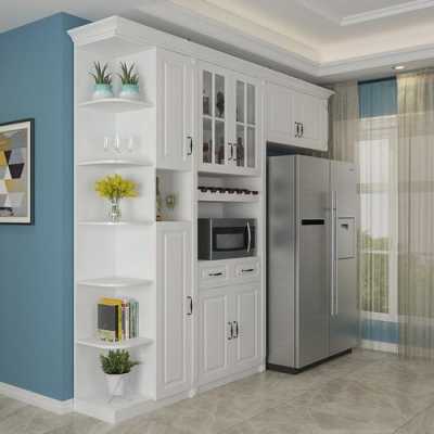 餐边柜冰箱柜和屏风柜一体什么色好看？（办公桌屏风隔断颜色）