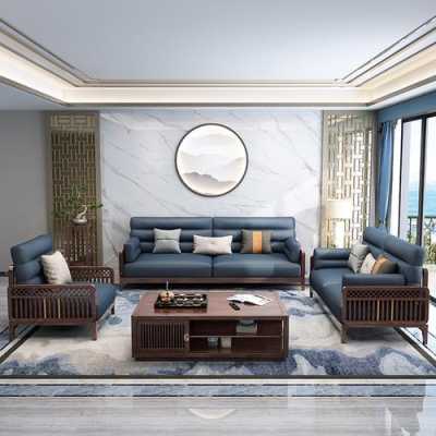 新中式沙发真皮颜色哪个好看？（办公新中式沙发）